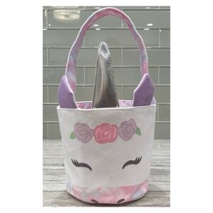 Kids Pink Unicorn Easter Basket/Storage/Gift Tote